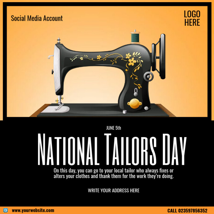 national tailors day Template | PosterMyWall
