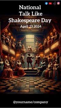 National Talk Like Shakespeare Day Digital Di template