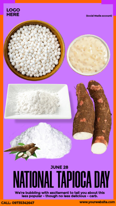 National Tapioca Day Template Instagram Story