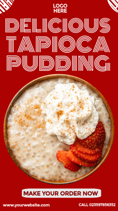 Copy of National Tapioca Pudding Day Ad | PosterMyWall