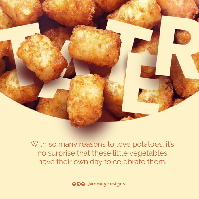 National Tater Day Instagram Post template