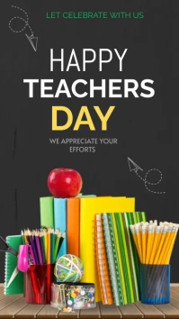 National teacher's Day Tampilan Digital (9:16) template