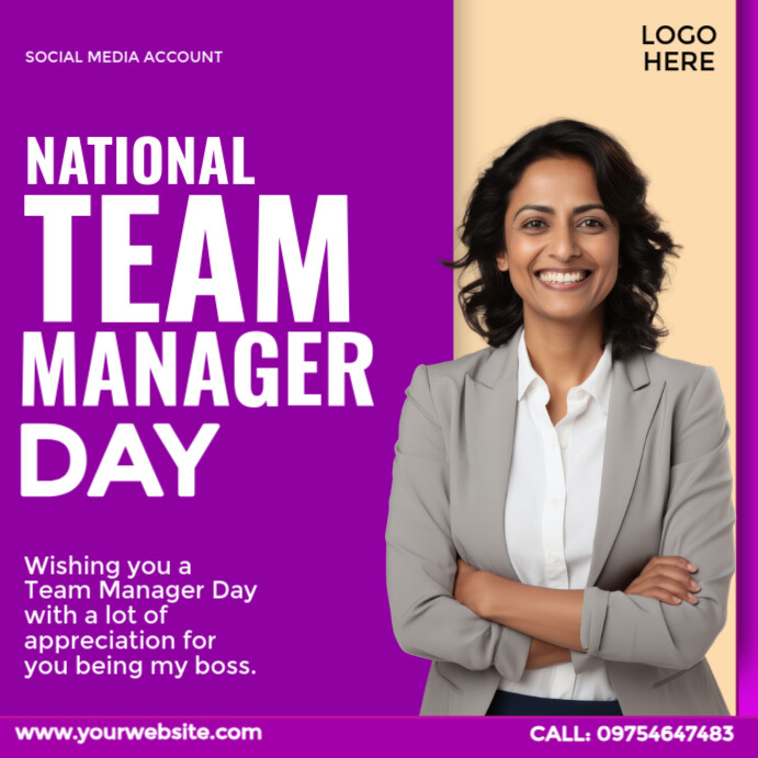 Manager Day Copy of national team manager day | PosterMyWall