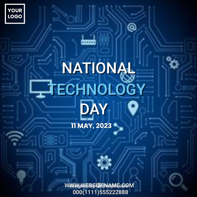 Technology Day Lettering National technology day Template | PosterMyWall