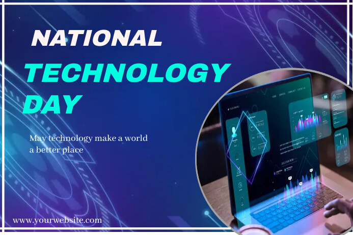 Technology Day Lettering national technology day Template | PosterMyWall