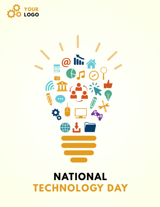 Technology Day Lettering National Technology Day Template | PosterMyWall