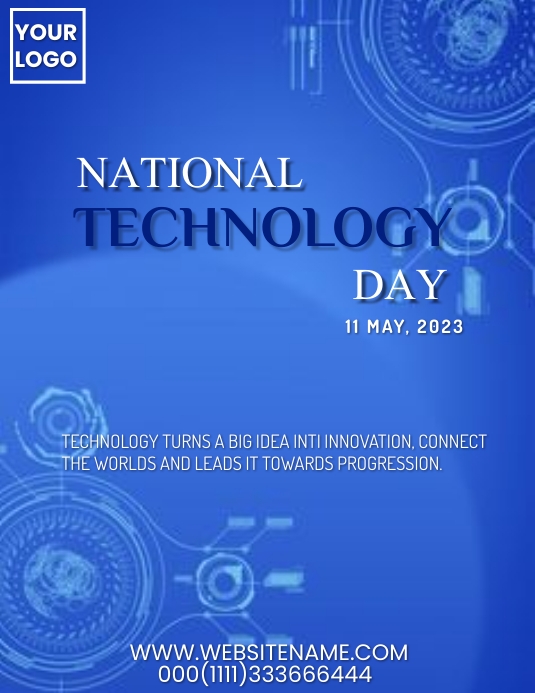 Technology Day Lettering National technology day Template | PosterMyWall