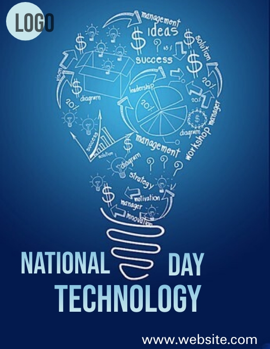 Technology Day Lettering National Technology Day Template | PosterMyWall