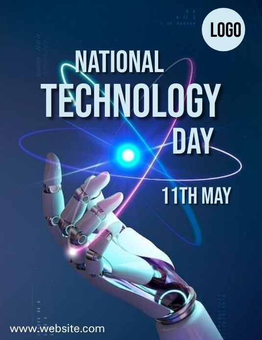 Technology Day Lettering National Technology Day Template | PosterMyWall