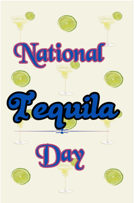 National tequila day Poster template