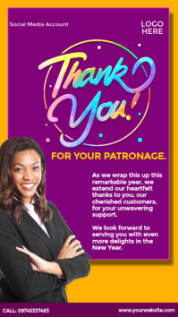 National Thank You Note Day Ad Instagram Story template