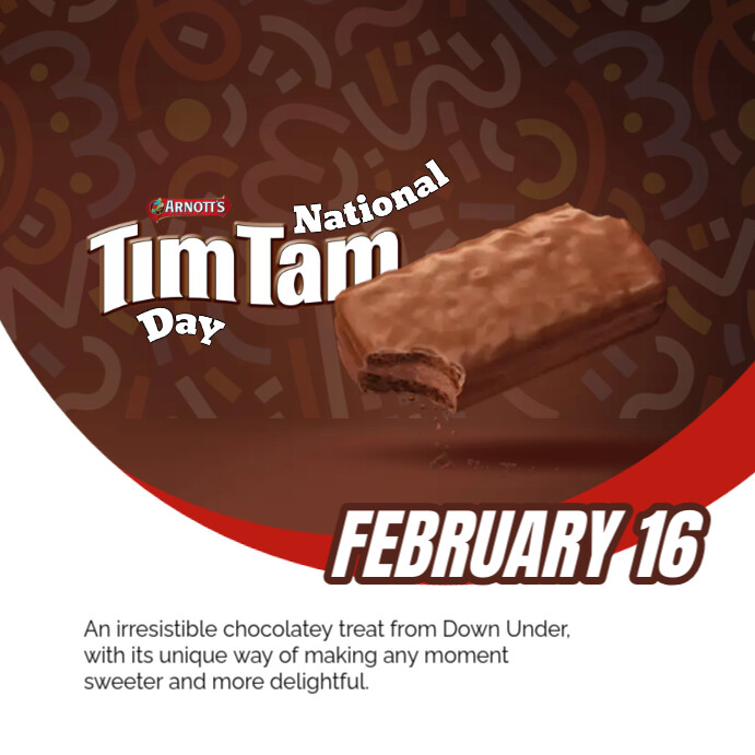 National Tim Tam Day Instagram Post Template | PosterMyWall