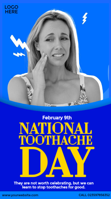 National Toothache Day Template Instagram-verhaal