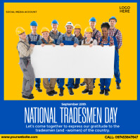 National Tradesmen Day Design Publicação no Instagram template