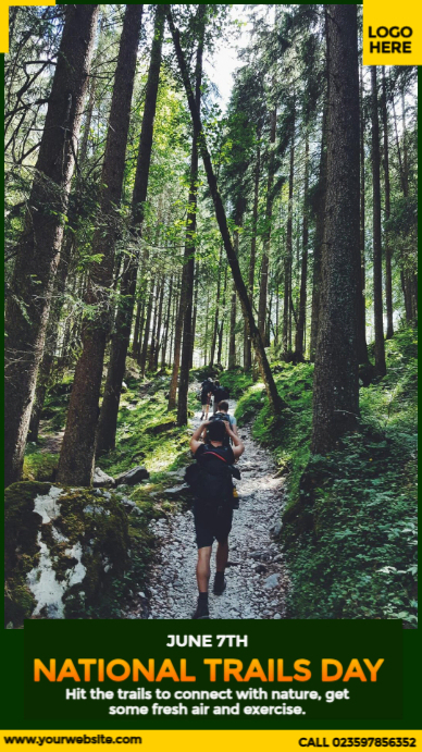 Trail Design Fun National Trails Day Design Template | PosterMyWall