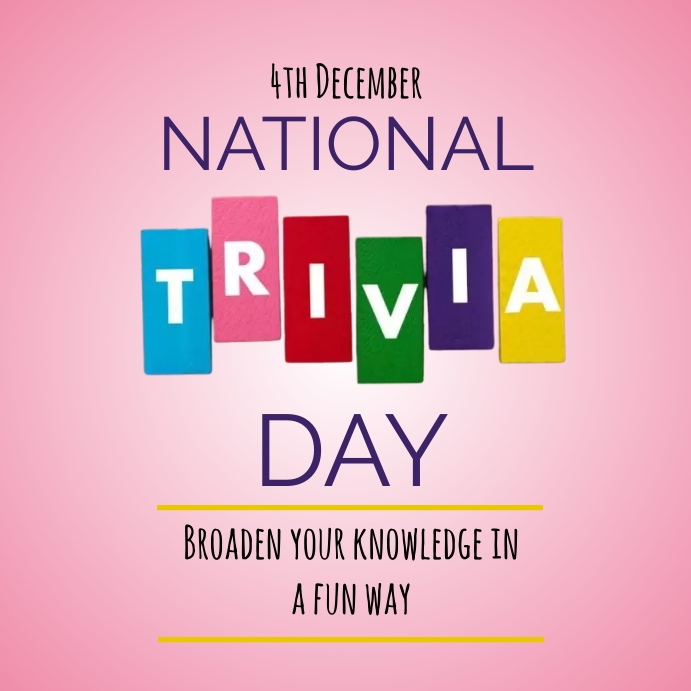Copy of National Trivia Day PosterMyWall