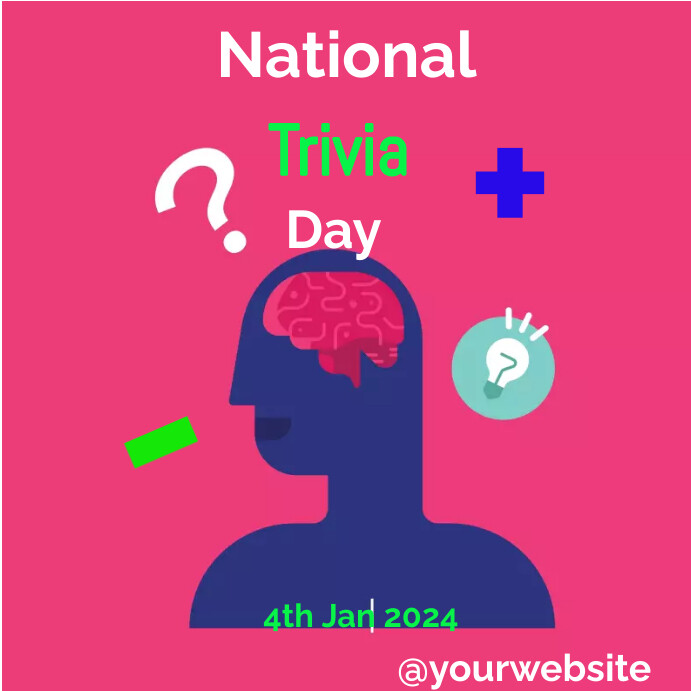 National Trivia Day design template | PosterMyWall