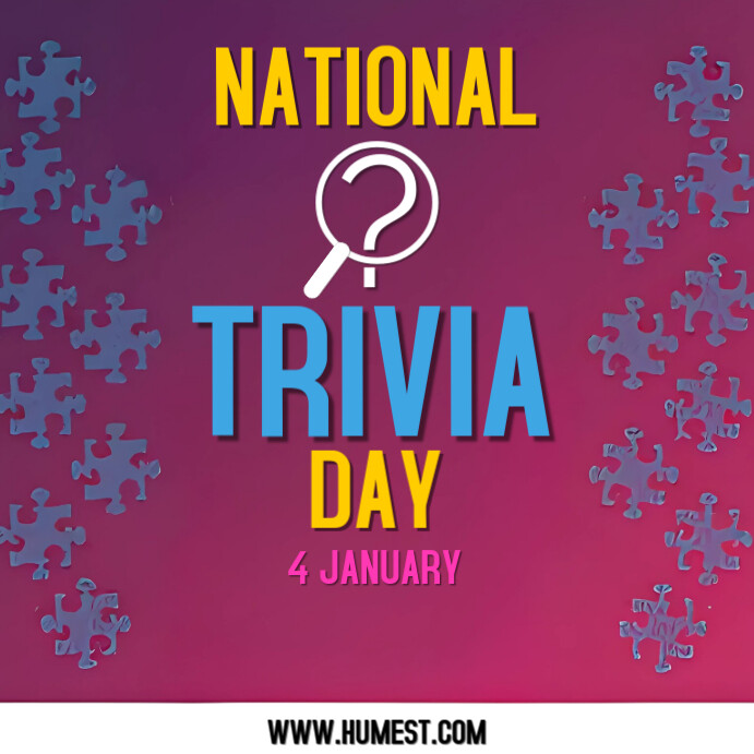 Trivia Reminder National Trivia Day Design Template | PosterMyWall