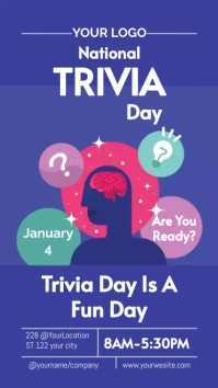 National Trivia Day Digital Display Template Digitalanzeige (9:16)