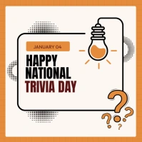 National Trivia Day flyer Instagram Post template