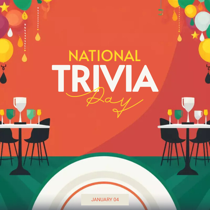 National Trivia Day Instagram Post template | PosterMyWall