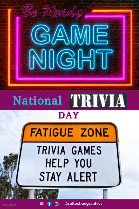 National trivia day template | PosterMyWall