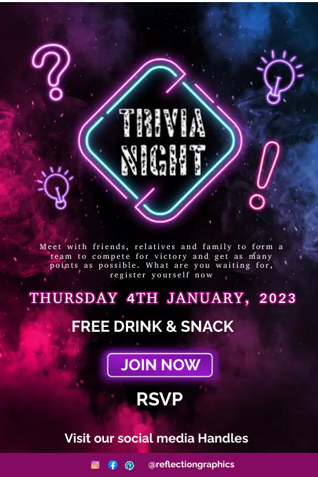 National trivia day template | PosterMyWall