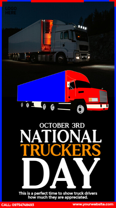 National Truckers Day Design История на Instagram template