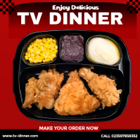 Rød TV Dinner Promotion Instagram na Post Template
