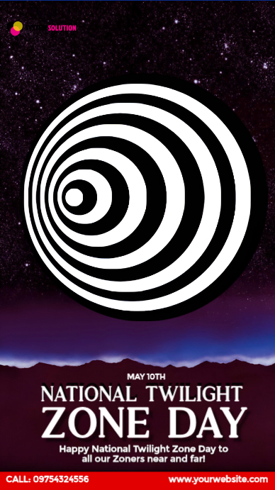 Plantilla de National Twilight Zone Day | PosterMyWall