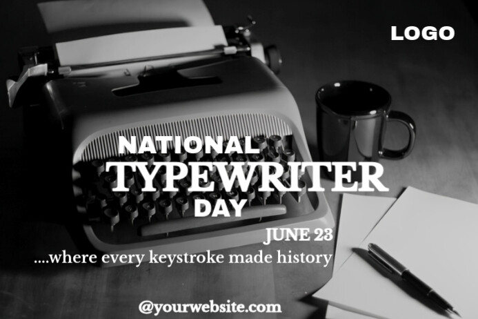 Modèle National Typewriter Day Template Poster | PosterMyWall