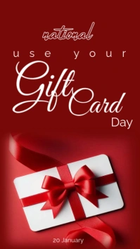 National use your gift card day Instagram Story template