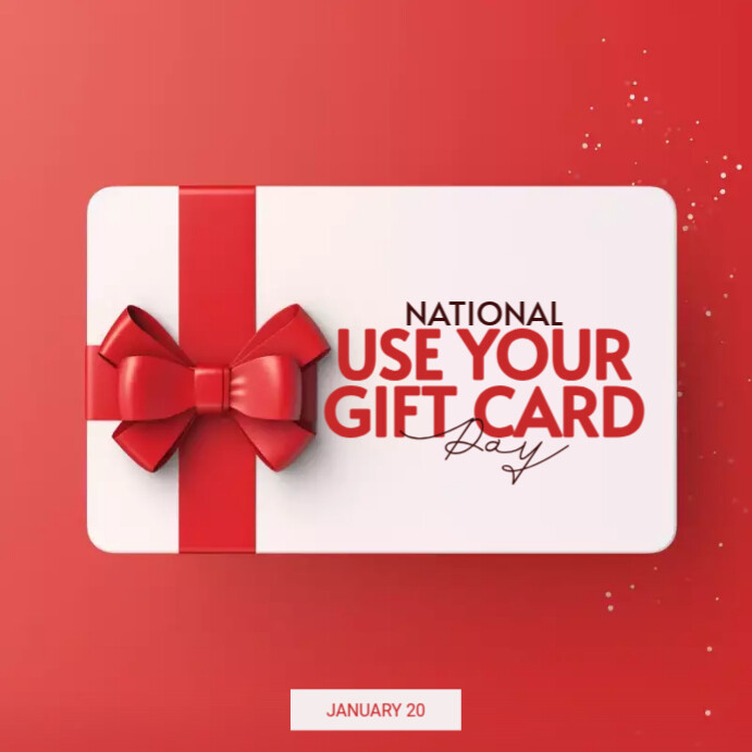 National Use Your gift card day Template | PosterMyWall