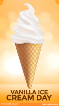 National Vanilla Ice Cream Day Promotion Instagram-Story template