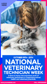 National Veterinary Technician Week Historia de Instagram template