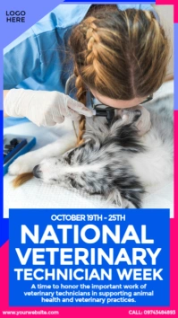 National Veterinary Technician Week Instagram-verhaal template