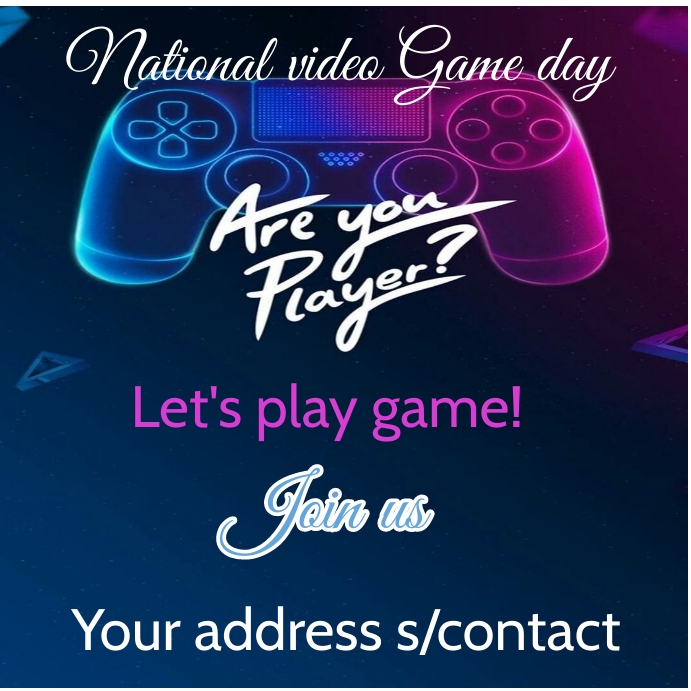 National video game day Template PosterMyWall