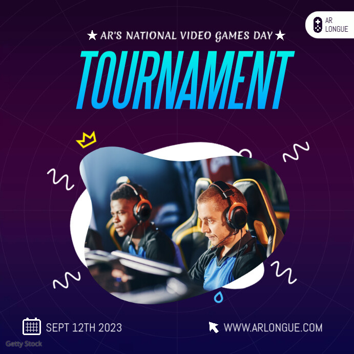 National Video Game Day Tournament Post Template PosterMyWall