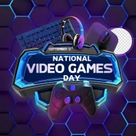 National Video Games Day Template  Instagram Post Instagram-bericht