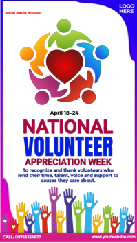 National Volunteer Week Design Instagram Story template