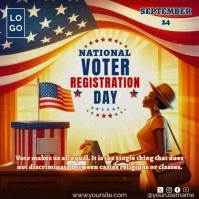 National Voter Registration Day Instagram Post template