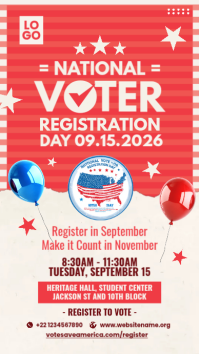 National Voter Registration Day Template Instagram Story