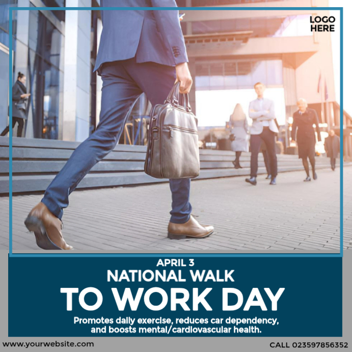 National Walk to Work Day Modelo | PosterMyWall