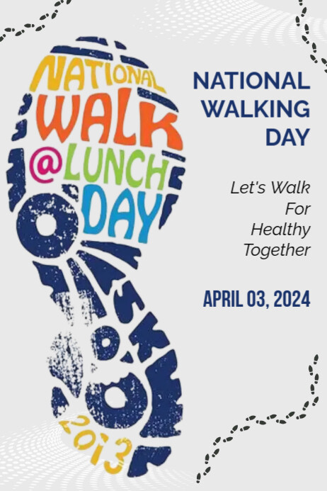 Walk Day NATIONAL WALKING DAY 03 APRIL 2024 Template | PosterMyWall