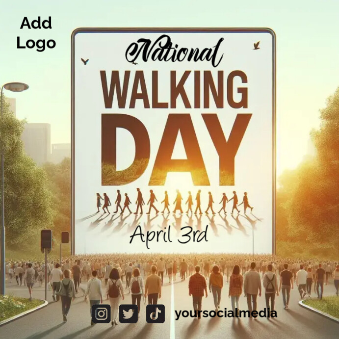 National Walking Day Poster Template PosterMyWall National Walking Week 2025 Schedule