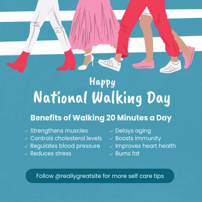 Walk Day national walking day template | PosterMyWall