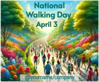 National Walking Day Template Medium Rectangle