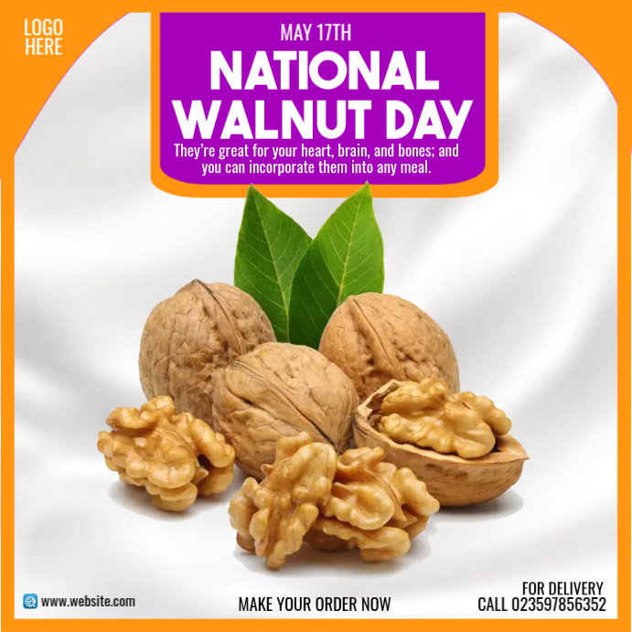 National Walnut Day Template | PosterMyWall