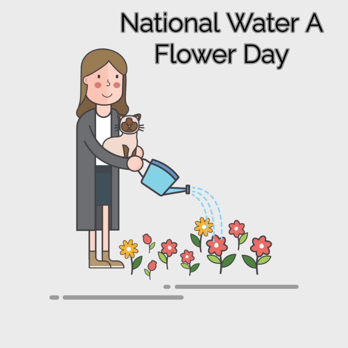 Copy of National water a flower day background concep PosterMyWall