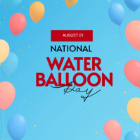 National Water Balloon Day Insta Template Message Instagram